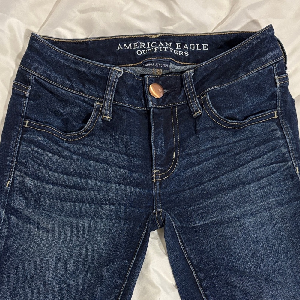 American Eagle Outfitters Dark Wash Skinny Jeans, “short”